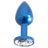 Kiotos Plug bijou en Alu Gem Light 6 x 2.8 cm Bleu